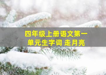 四年级上册语文第一单元生字词 走月亮